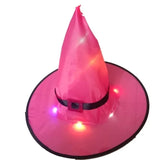 elvesmall Halloween Decoration Outdoor Hanging Lighted Glowing Witch Hat Lights String Battery  Outdoor Yard Tree Decorations