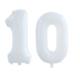 elvesmall 2pcs 30/40inch Giant White Number Balloon 16 18 25 30 40 50 Foil Balloons Birthday Wedding Baby Shower Decoration Figures Globos