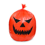 elvesmall 1pcs Halloween Pumpkin Bags Yard Outdoor Garden Decor Plastic Lawn Leaf Bag Garbage Bag With Twist Ties Halloween Party Supplies