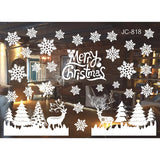 elvesmall white Snowflake Electrostatic Wall Sticker Kid Room Christmas Decoration Window Sticker Decals Decals New Year Natal Home Decor