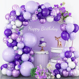 elvesmall Purple Balloons Garland Arch Kit Birthday Party Decoration Kids Wedding Birthday Party Supplies Baby Shower Decor Latex Ballon