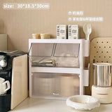 elvesmall  -  Office Coffee Capsule Storage Box Simple Home Desktop Skin Care Cosmetics Snacks Water Cup Sundries Organizer Rack