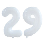 elvesmall 2pcs 30/40inch Giant White Number Balloon 16 18 25 30 40 50 Foil Balloons Birthday Wedding Baby Shower Decoration Figures Globos