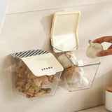 elvesmall Wall Mounted Storage Box Kitchen Storage Basket Transparent Vegetable Storage Box Spice Organizer Wall Mounted Food Container