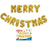 elvesmall Christmas 16 Inch Letter Aluminum Foil Balloons, Merry Christmas Decoration and Decoration Balloons