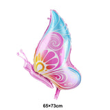 elvesmall Large Butterfly Foil Balloons Blue Laser Butterfly Children Girls Birthday Party Baby Shower Wedding Decor Kids Toy Photo Props