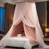 elvesmall Hanging Dome Mosquito Net Bed Canopy Romantic Shading Double Layer Bed Valance Anti-mosquito Home Textiles Bedcover Curtain