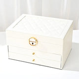 elvesmall Large Jewelry Storage Box Multi-Layer Organizer For Jewelry Necklace Earring Leather Jewellery Storage Packaging Display Boxes