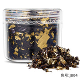 elvesmall  Gold Leaf Schabin Flakes Gold Cake Decoration Gold Leaf Flakes DIY Chocolates Decor For Happy Birthday Party Baking Supplies