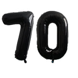 elvesmall 2pcs 40inch Huge Black Number Foil Balloons Birthday Party Decorations Adult Kids 10 11 12 15 20 25 30 45 50 60 Year Old Supplie