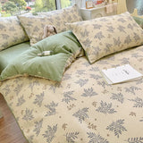 elvesmall High Quality 100%Cotton Bedding Set , 1 Duvet Cover  2 Pillowcases, Breathable Skin Friendly for Single/Couple Bed 17 Sizes