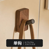 elvesmall New Simple Solid Wood Hook Walnut Hanging Hanger Bathroom Wall Hook Bedroom Coat Storage Rack Home Towel Key Decoration Hook