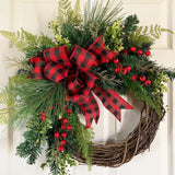 elvesmall 6m Christmas Plaid Ribbon Snowflake Buffalo Plaid Linen Ribbons Xmas Tree DIY Bows Christmas Wreath Gift Wrapping Ribbon Decor