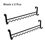elvesmall  Bedroom Hanging Hooks Dorm Bedside Storage Rack Wave Design Holder Hanging Clothes Organizer Bunk Bed Rail Over the Rod Hanger