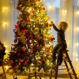 elvesmall  Christmas Snowflake String Lights LED Fairy Lights USB/Battery Powered Garland 2024 New Year's Wedding Party Xmas Decorations