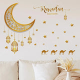 elvesmall Eid Window Stickers Ramadan Decoration Eid Mubarak Decor for Home  Ramadan Kareem Islam Muslim Party Supplies Eid Al-fitr