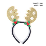 elvesmall Christmas Headbands cute Reindeer Antlers Xmas Tree Glasses Frame for Kids Adults Gift Noel Navidad new year Photo Booth props