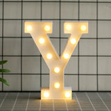 elvesmall  Creative DIY Luminous LED Letter Lights 26 English Alphabet Light for Holiday Home Wedding Birthday Christmas Party Decorations