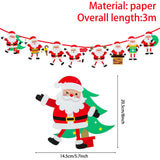 elvesmall Santa Claus Christmas Banner   Merry Christmas Decorations for Home Navidad Natal Noel Garland Xmas Gift New Year Decor