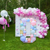 elvesmall 95cm Giant Number Mosaic Balloon Frame 0-9 Balloon Filling Box Kids Birthday Wedding Party Decoration Anniversary Decor