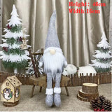 elvesmall Christmas Dolls Tree Decor New Year Ornament Reindeer Snowman Santa Claus Standing Doll Navidad Decoration Merry Christmas