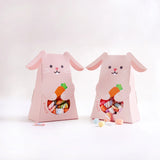 elvesmall  6pcs Cute Easter Bunny Candy Box Pink Rabbit Ear Chocolate Biscuit Gifts Packaging Boxes For Happy Easter Birthday Party Decor