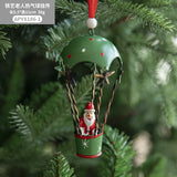 elvesmall Delicate Fine Workmanship Christmas Ornament Hand Painted Collectible Hanging Hot Air Balloon Christmas Decoration