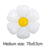 elvesmall 1/10Pcs Daisy Balloon Huge White Flower Aluminum Foil Balloons for Birthday Baby Shower Wedding Daisy Party Decorations Supplies