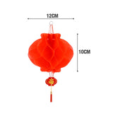 elvesmall  2Pcs Chinese Lanterns New Year Red Paper Lantern Honeycomb Hanging Lantern Hanging Decoration Wedding Party New Year Decorations