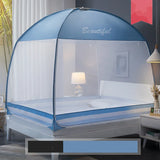 elvesmall  1 Piece Bi-parting Adult Mosquito Net Full-bottom Mosquito Curtain Foldable Bed Tent Canopy Modern Summer Bed Netting Mesh 2M