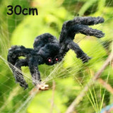 elvesmall  30cm/125cm/150cm/200cm 1PC Halloween Hanging Decoration Horror Giant Spider House Haunted Outdoor Yard Halloween Plush Spider
