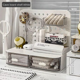 elvesmall 1 Pcs Desktop Perforated Board Storage Box Stationery Sorting Rack Desk Office Cosmetics Storage Rack Pen Holder