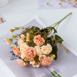 elvesmall  Artificial Flower for Home Decoration Rose Flower Bedroom Table Decoration Artificial Flowers Fake Plants Wedding Decor Gifts