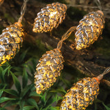 elvesmall 1.5M 10Led Pine Cone Fairy Lights Christmas Decoration 2024 Xmas Tree Decor Light String Ornaments New Year Garland Noel Navidad