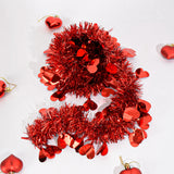 elvesmall 2M Valentine's Day multicolour Heart-shaped Garland Valentines Day Decorations Glitter Garland Party Tinsel Garland