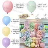 elvesmall Macaron Blue Balloon Garland Arch Kit Birthday Wedding Party White Grey Latex Gender Reveal Baby Shower Decoration Balloons