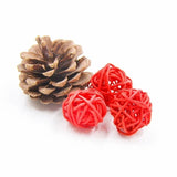 elvesmall 10PCS 3/4/5CM Round Shape Mutil Colors Rattan Ball Sepak Takraw For Christmas Birthday Party & Home Wedding Party Decoration