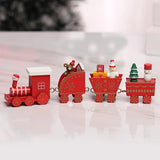 elvesmall  Plastic Train/New Wooden Christmas Ornament Merry Christmas Decoration For Home Xmas Gifts Noel Natal Navidad New Year
