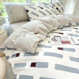 elvesmall  Simple Bed Sheets Set Four Seasons Universal Men's Bed Four Sets Pure Cotton Three Comforter Sets Bed Cover Full Set