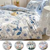 elvesmall Four-Season Universal Flower Style Cotton Bedding Set: 1 Duvet Cover 2 Pillowcases (No Sheets), Suitable for Singles or Couples