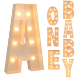 elvesmall 91.5CM Giant Letter Led Light Frame Box Baby Shower Christmas 1st Birthday Wedding Party Decor DIY Name Balloon Filling Box