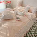 elvesmall  Korean Princess Style Summer Bedding Set Simple Quilt Set