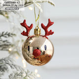 elvesmall 2pcs Christmas Tree Ornaments Snowman Crutch Elk Xmas Tree Pendant Christmas Decoration for Home New Year Gifts Kids Toys