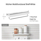 elvesmall Pegboard Wall Panels Pegboard Wall Organizer Mounting Display Diy Pegboard Kit Tool Storage Panel Board Rack Bathroom Kitchen