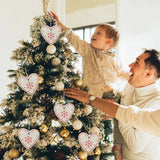 elvesmall  10Pcs/Lot Christmas Wooden Ornaments DIY Xmas Tree Hanging Pendants Decoration For Home New Year Party Decor Supplies