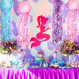 elvesmall DIY Little Mermaid Theme Party Jellyfish Lantern Under The Sea Happy Birthday Party Decor Kids Baby Shower Scene Layout Props