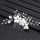 elvesmall Crystal Wedding Hair Combs Miraculous Women Headbands Accessories Flower Bridal Headpiece Clip Bride Jewelry Gift