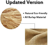 elvesmall  Natural Burlap Table Runner,Jute Vintage Farmhouse Tabletop Boho Decor for Wedding, Parties BBQ Everyday Holidays Decoration