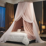 elvesmall Hanging Dome Mosquito Net Bed Canopy Romantic Shading Double Layer Bed Valance Anti-mosquito Home Textiles Bedcover Curtain