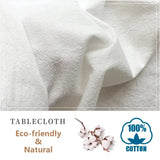 elvesmall  Cotton Fabric Flounce Stitching Table Cloth Washable Tablecloth for Wedding Party Dining Banquet Decoration Luxuriou Table Cover